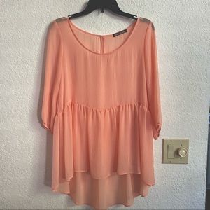 Happening In the Present Peach Tunic